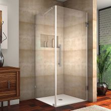 Aquadica 34" Wide x 34" Deep x 72" High Frameless Hinged Shower Enclosure with Clear Glass