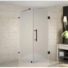 Aquadica 30" Wide x 30" Deep x 72" High Frameless Hinged Shower Enclosure with Frosted Glass