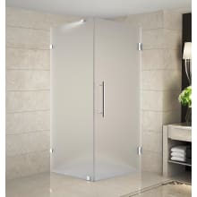 Aquadica 32" Wide x 32" Deep x 72" High Frameless Hinged Shower Enclosure with Frosted Glass