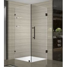Aquadica GS 30" Wide x 30" Deep x 72" High Frameless Hinged Shower Enclosure with Clear Glass and Glass Shelves
