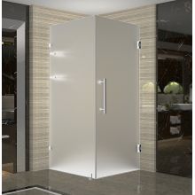 Aquadica GS 30" Wide x 30" Deep x 72" High Frameless Hinged Shower Enclosure with Frosted Glass and Glass Shelves