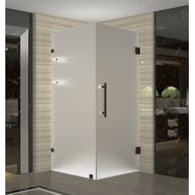 Aquadica GS 36" Wide x 36" Deep x 72" High Frameless Hinged Shower Enclosure with Frosted Glass and Glass Shelves