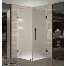 Aquadica GS 38" Wide x 38" Deep x 72" High Frameless Hinged Shower Enclosure with Frosted Glass and Glass Shelves