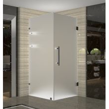 Aquadica GS 30" Wide x 30" Deep x 72" High Frameless Hinged Shower Enclosure with Frosted Glass and Glass Shelves