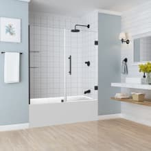 Belmore GS 60" High x 60" Wide Hinged Frameless Tub Door with 60" Door Width and Clear Glass