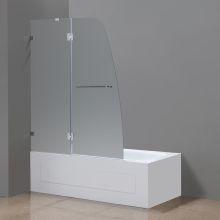 Soleil 48" Wide x 58" High Frameless Hinged Tub Door with Frosted Glass
