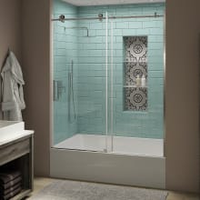 Coraline XL 70" High x 60" Wide Sliding Frameless Tub Door with Clear Glass