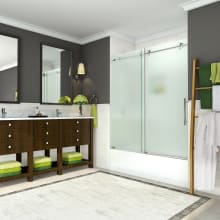 Coraline 60" High x 60" Wide Sliding Frameless Tub Door with 32" Door Width and Frosted Glass