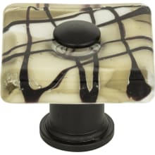 Dream Glass 1-1/2 Inch Square Cabinet Knob