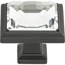 Crystal 1-5/16 Inch Square Cabinet Knob