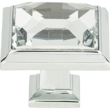 Crystal 1-5/16 Inch Square Cabinet Knob