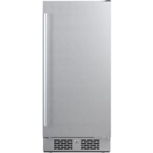 15 Inch Wide 3.3 Cu. Ft. Compact Refrigerator with LED Lighting and Right Swing Door