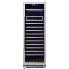 24 Inch Wide 151 Bottle Capacity Built-In or Free Standing Single Zone Wine Cooler with LED Interior Lighting - Right Hinged