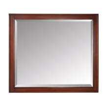 Madison 32" x 36" Rectangular Flat Wood Wall Mounted Bathroom Mirror