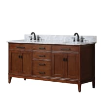 Madison 72" Free Standing Double Basin Vanity Set with Wood Cabinet and Vanity Top