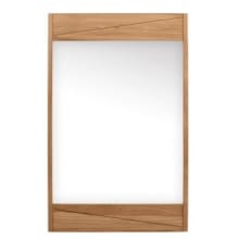 Teak 38-3/16" x 24-3/16" Framed Bathroom Mirror