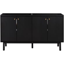Adele 60" Double Free Standing Vanity Cabinet Only - Less Vanity Top