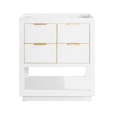 Allie 30" Single Free Standing Wood Vanity Cabinet Only - Less Vanity Top