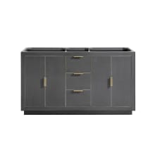 Austen 60" Double Free Standing Wood Vanity Cabinet Only - Less Vanity Top