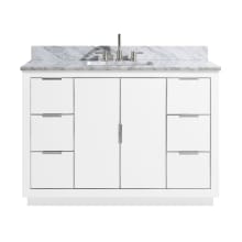 Austen 49" Free Standing Single Basin Vanity Set with Wood Cabinet and Marble Vanity Top