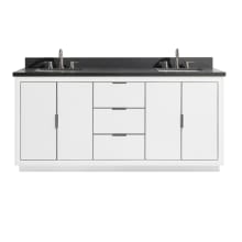 Austen 73" Free Standing Double Basin Vanity Set with Wood Cabinet and Quartz Vanity Top