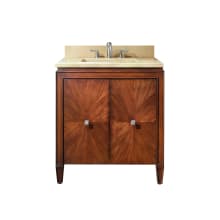 Brentwood 31" Free Standing Single Basin Vanity Set with Cabinet and Marble Vanity Top