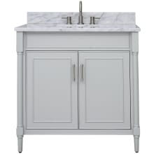 Bristol 36" Single Basin Vanity Set with Cabinet and Marble Vanity Top
