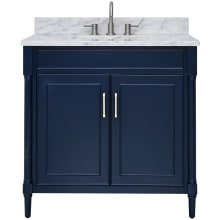 Bristol 36" Single Basin Vanity Set with Cabinet and Marble Vanity Top