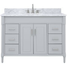 Bristol 48" Free Standing Single Basin Vanity Set with Cabinet and Marble Vanity Top