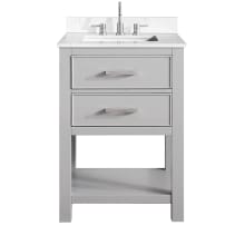 Brooks 25" Free Standing Single Basin Vanity Set with Cabinet and Engineered Stone Vanity Top