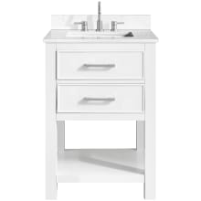 Brooks 25" Free Standing Single Basin Vanity Set with Cabinet and Engineered Stone Vanity Top