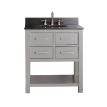 Brooks 30” Free Standing Single Basin Vanity Set with Wood Cabinet and Vanity Top