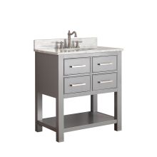 Brooks 30” Free Standing Vanity Set with Wood Cabinet, Granite Top, and One Undermount Sink