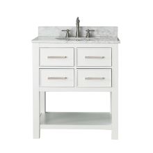 Brooks 30” Free Standing Single Basin Vanity Set with Wood Cabinet and Vanity Top