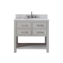 Brooks 37" Free Standing Single Basin Vanity Set with Wood Cabinet and Vanity Top
