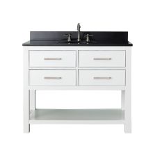 Brooks 42” Free Standing Single Basin Vanity Set with Wood Cabinet and Vanity Top