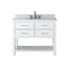 Brooks 42” Free Standing Single Basin Vanity Set with Wood Cabinet and Vanity Top