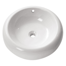 Round 19-7/10" Vessel Porcelain Bathroom Sink