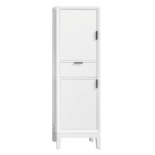 Emma 65" Plywood and Wood Free Standing Linen Tower