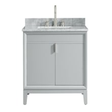 Emma 31" Free Standing Single Basin Vanity Set with Wood Cabinet and Vanity Top