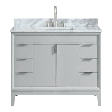 Emma 43" Free Standing Single Vanity Set with Wood Cabinet and Granite Vanity Top