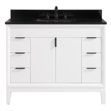 Emma 43" Free Standing Single Vanity Set with Wood Cabinet and Granite Vanity Top