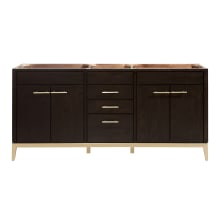 Hepburn 72" Double Free Standing Wood Vanity Cabinet Only - Less Vanity Top