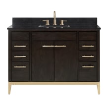 Hepburn 49" Free Standing Single Basin Vanity Set with Wood Cabinet and Granite Vanity Top