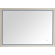 LED 27-9/16" x 39-3/8" Framed Bathroom Mirror with LED Illumination and Dimmer Switch