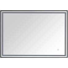 LED 39-3/8" W x 27-9/16" H Modern Rectangular Stainless Steel Framed Bathroom Wall Mirror