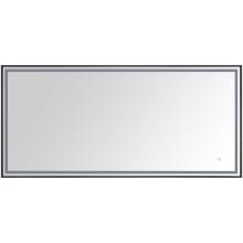 LED 27-9/16" x 59-1/16" Framed Bathroom Mirror with LED Illumination and Dimmer Switch