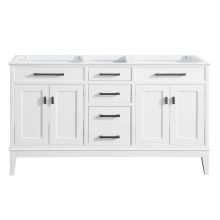 Madison 60" Double Free Standing Vanity Cabinet Only – Less Vanity Top
