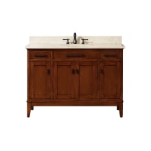 Madison 49" Free Standing Single Basin Vanity Set with Cabinet and Marble Vanity Top