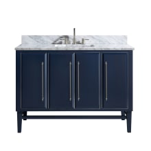 Mason 49" Free Standing Single Basin Vanity Set with Wood Cabinet and Marble Vanity Top